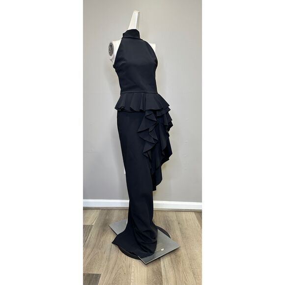 NWT Chiara Boni La Petite Robe Ah Ruffled High-Neck Gown Size 52 (16) $1090 - Picture 7 of 10